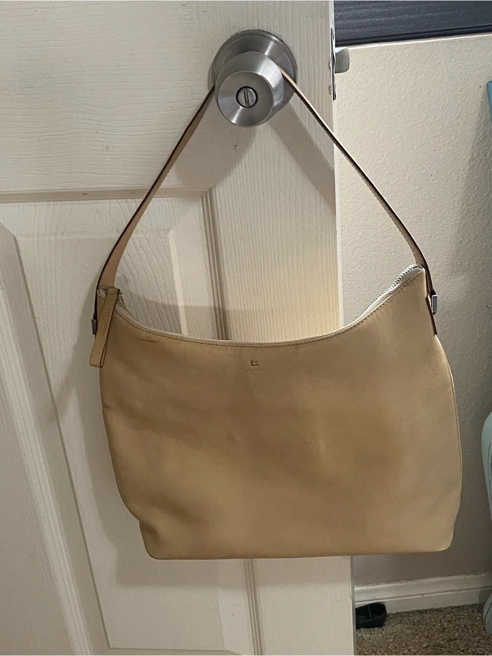 kate spade tan leather shoulder bag